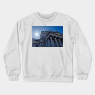 Entrance to white Helsinki Cathedral Crewneck Sweatshirt